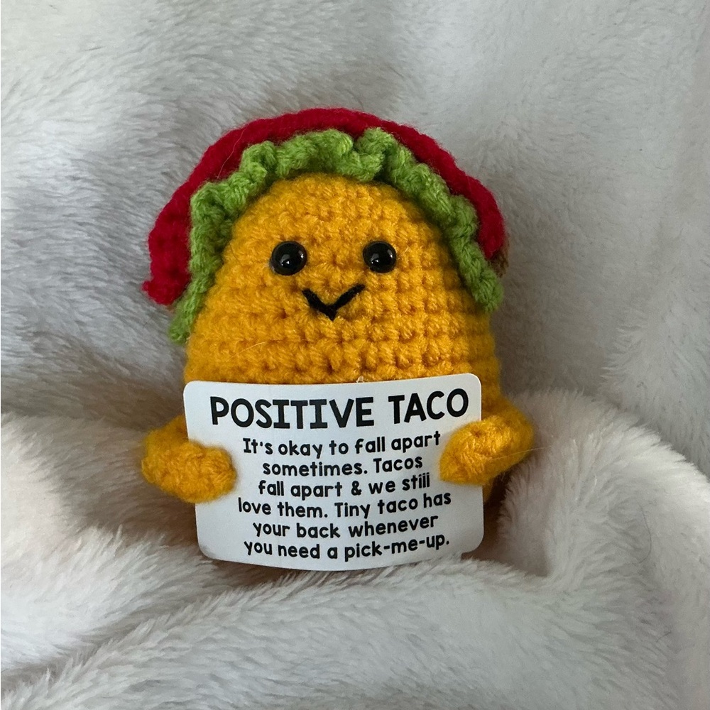 Handmade Yellow Crochet Taco Plush